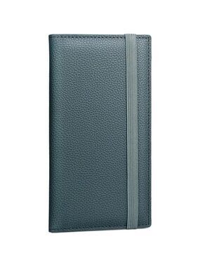 Vegan Leather Checkbook Cover with Pen Holder Divider for Duplicate Checks